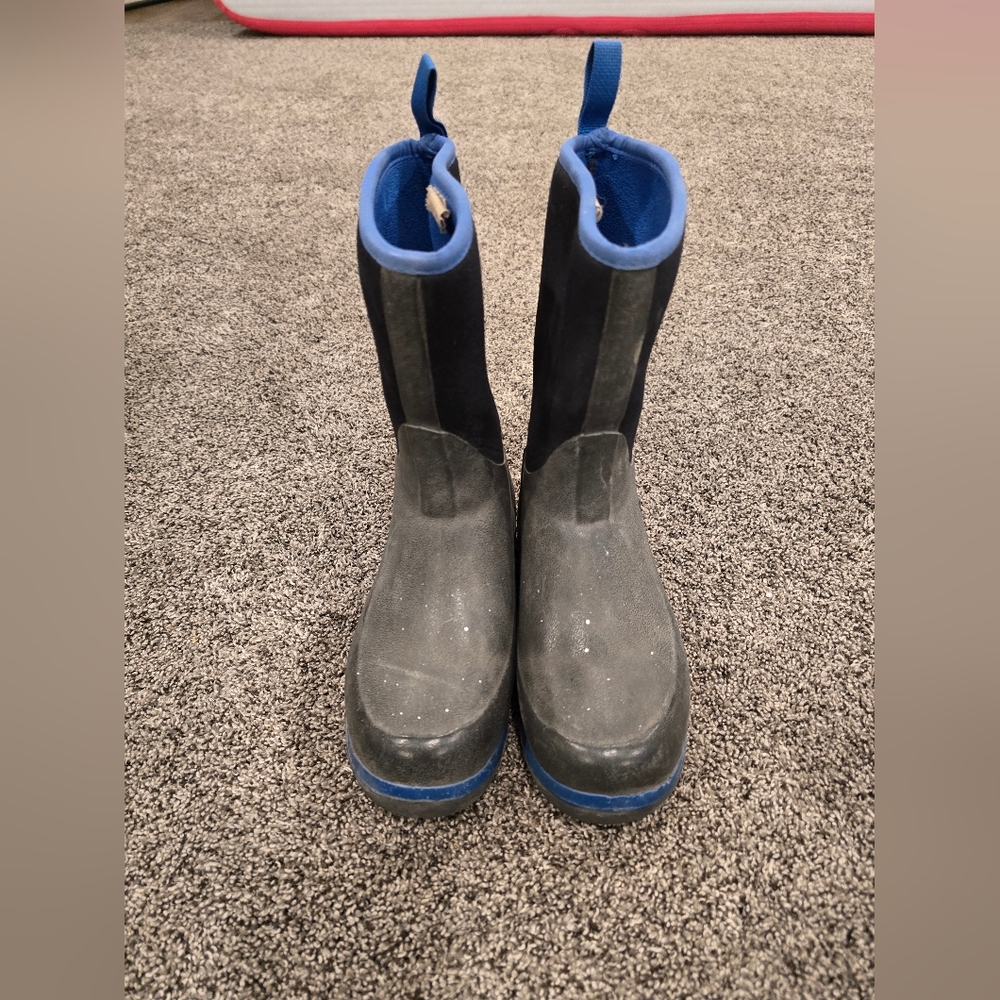 Kids Blue and Gray Boots